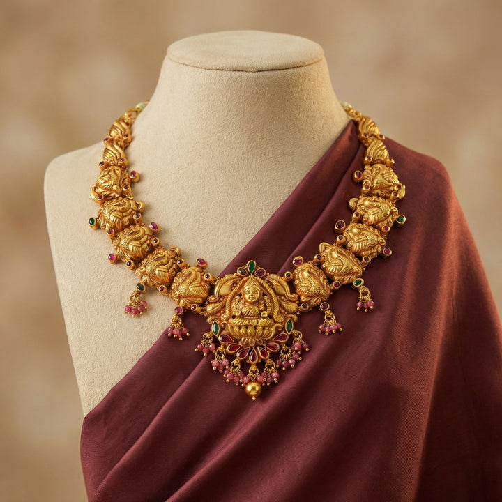 Golden Suhasini Mayur Necklace