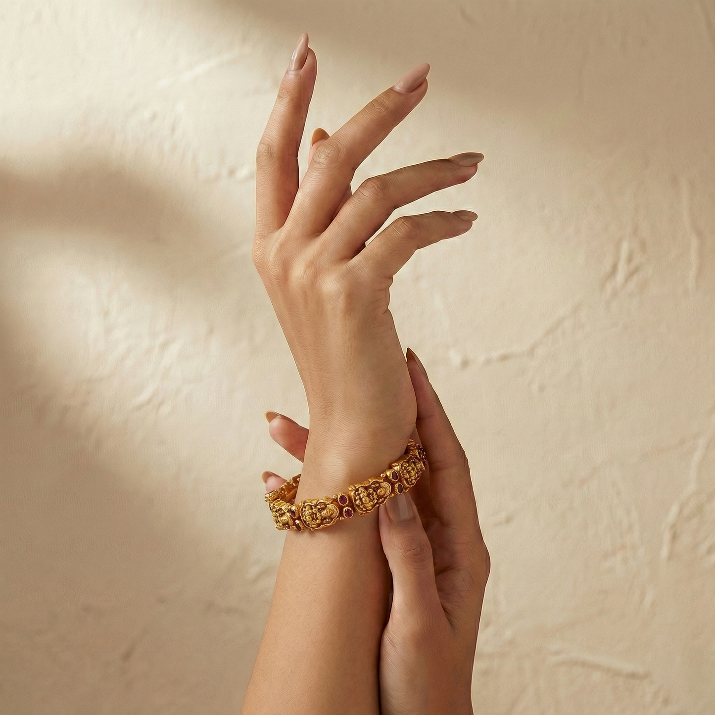 Golden Lakshmi Temple Bangle