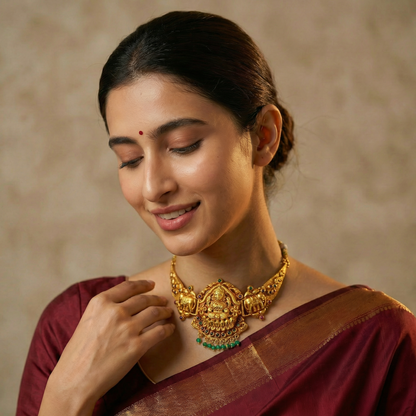 Golden Lakshmi Vilasa Choker