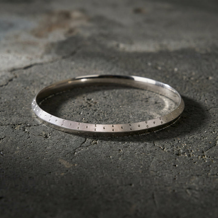 Linear-Etched Men's Kada