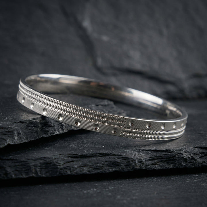 Milgrain Textured Men's Kada