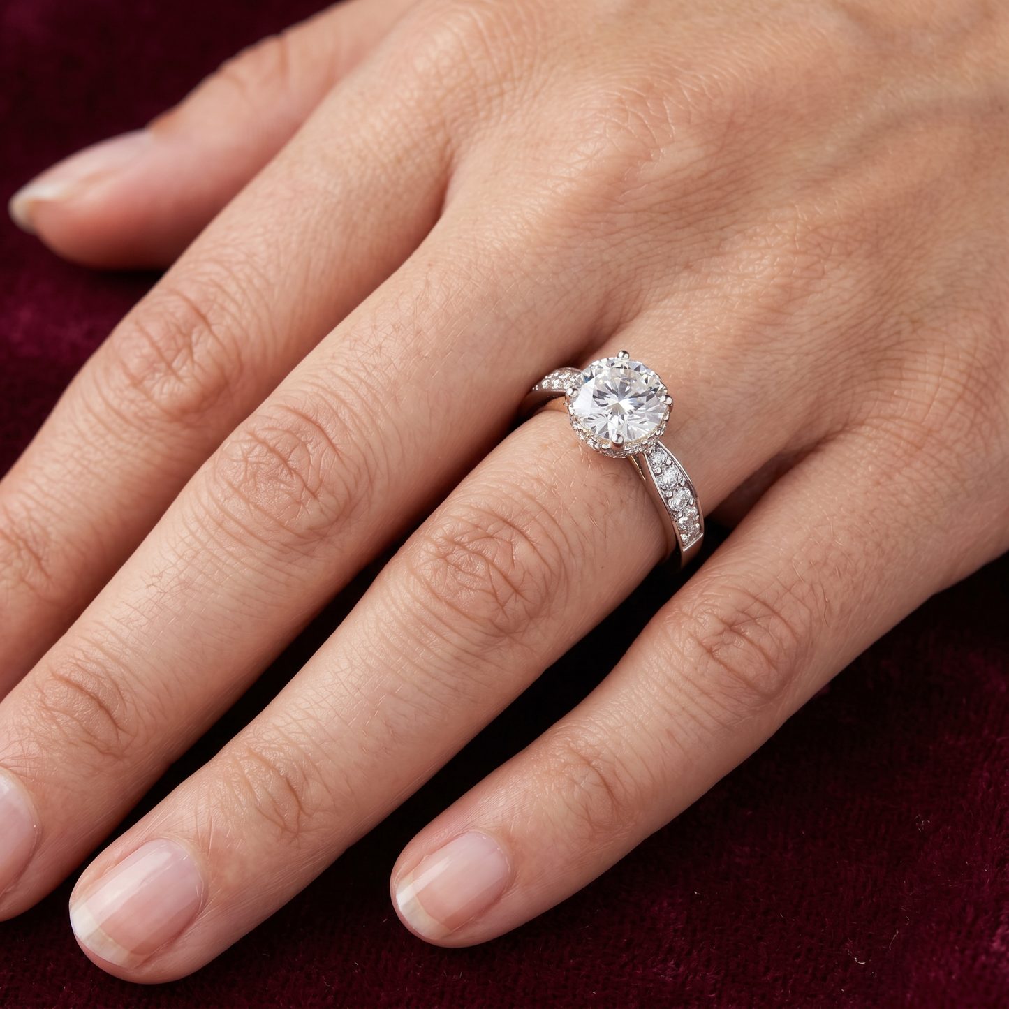 single stone gold diamond ring