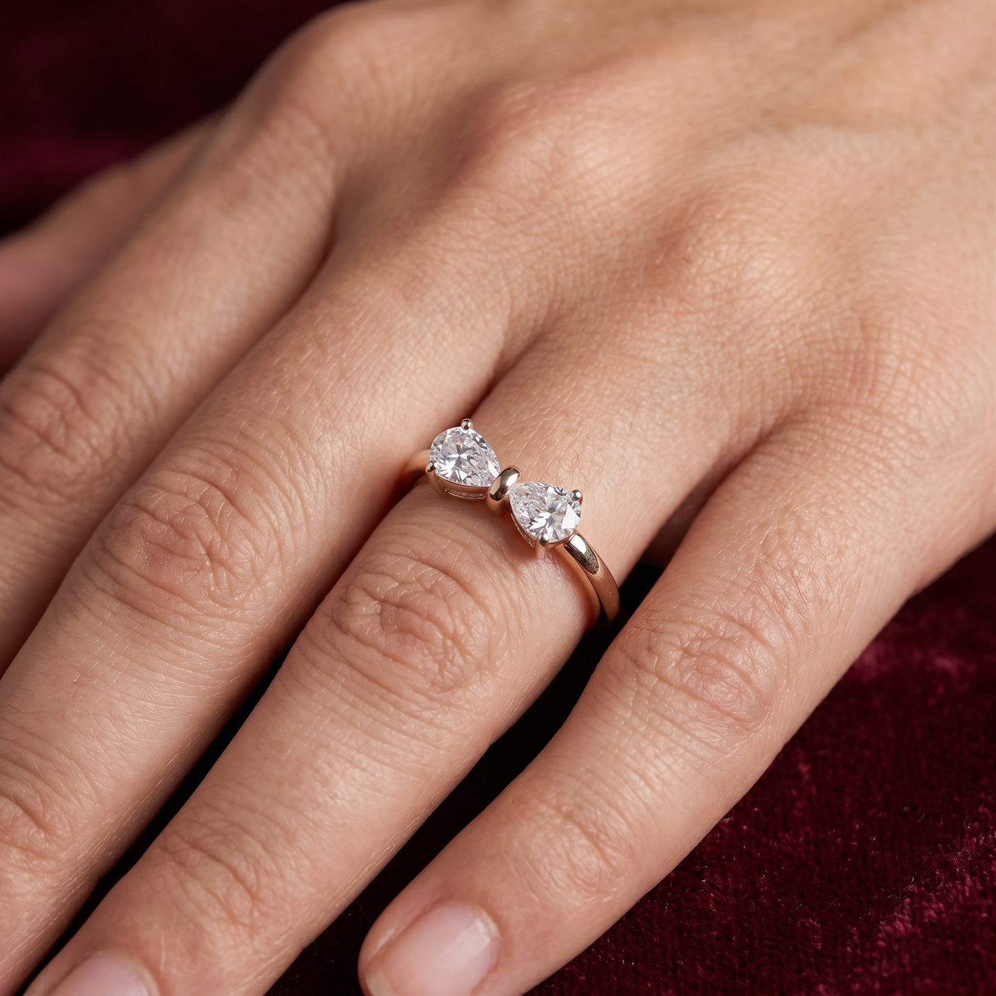 Gold Diamond Bow ring