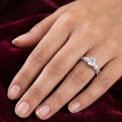 Gold Diamond Foliate Ladies Ring