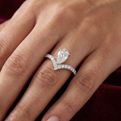 Gold Diamond Tiara Ladies Ring