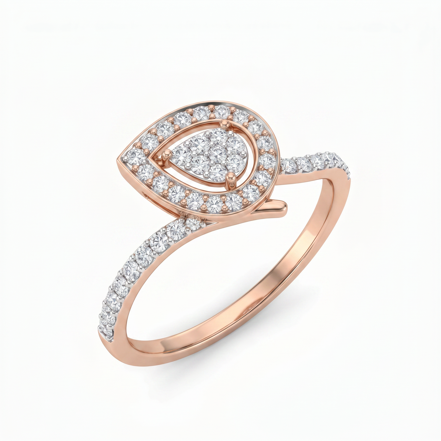 Gold Diamond Classic Spade Ladies Ring
