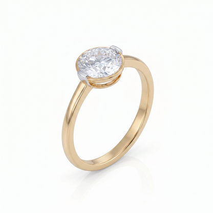 single Diamondgold ring