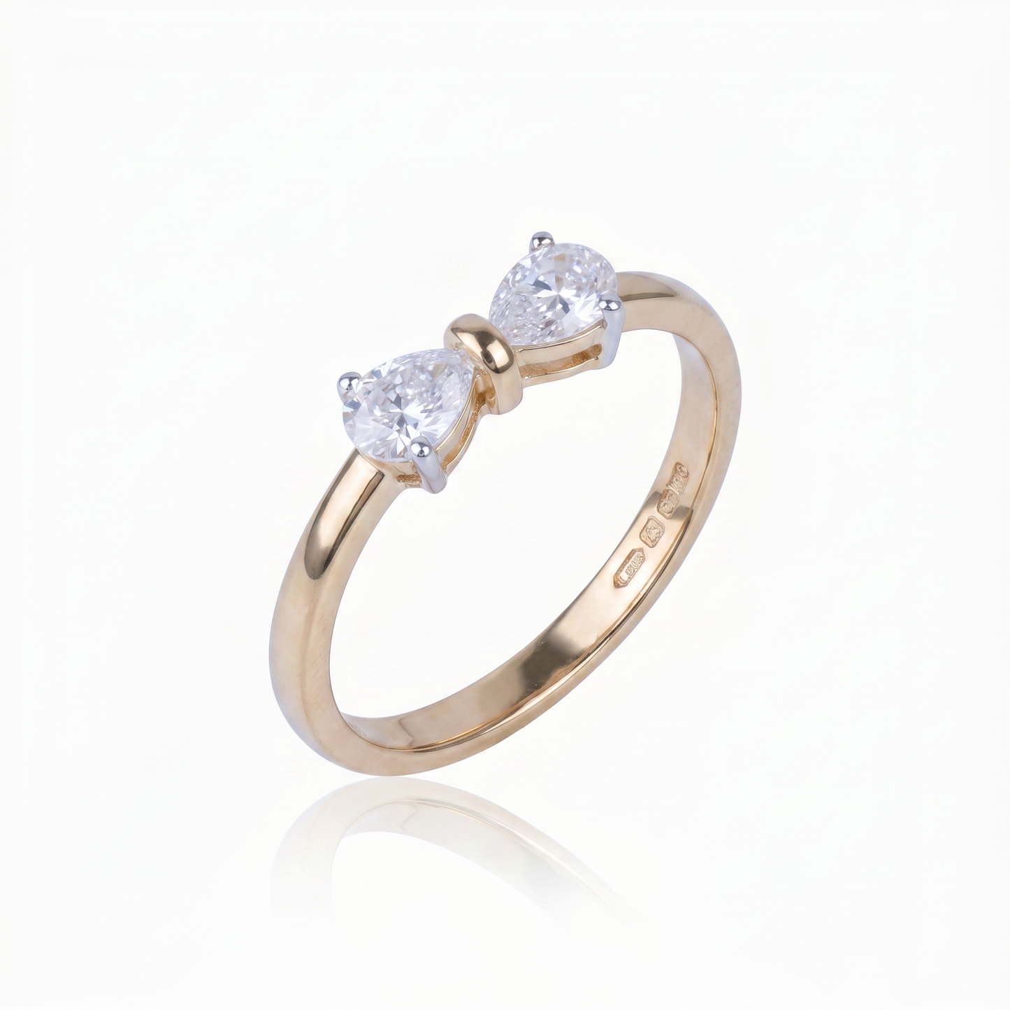 Gold Diamond Bow ring