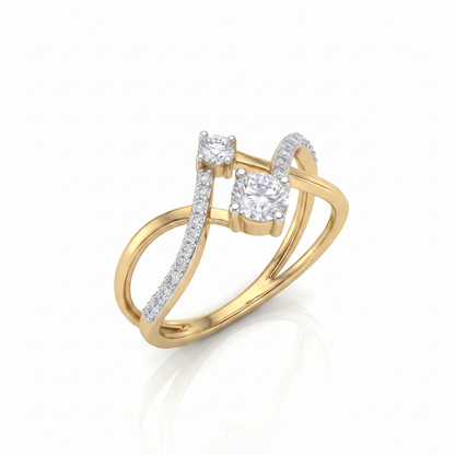 crown shaped gold diamond earring