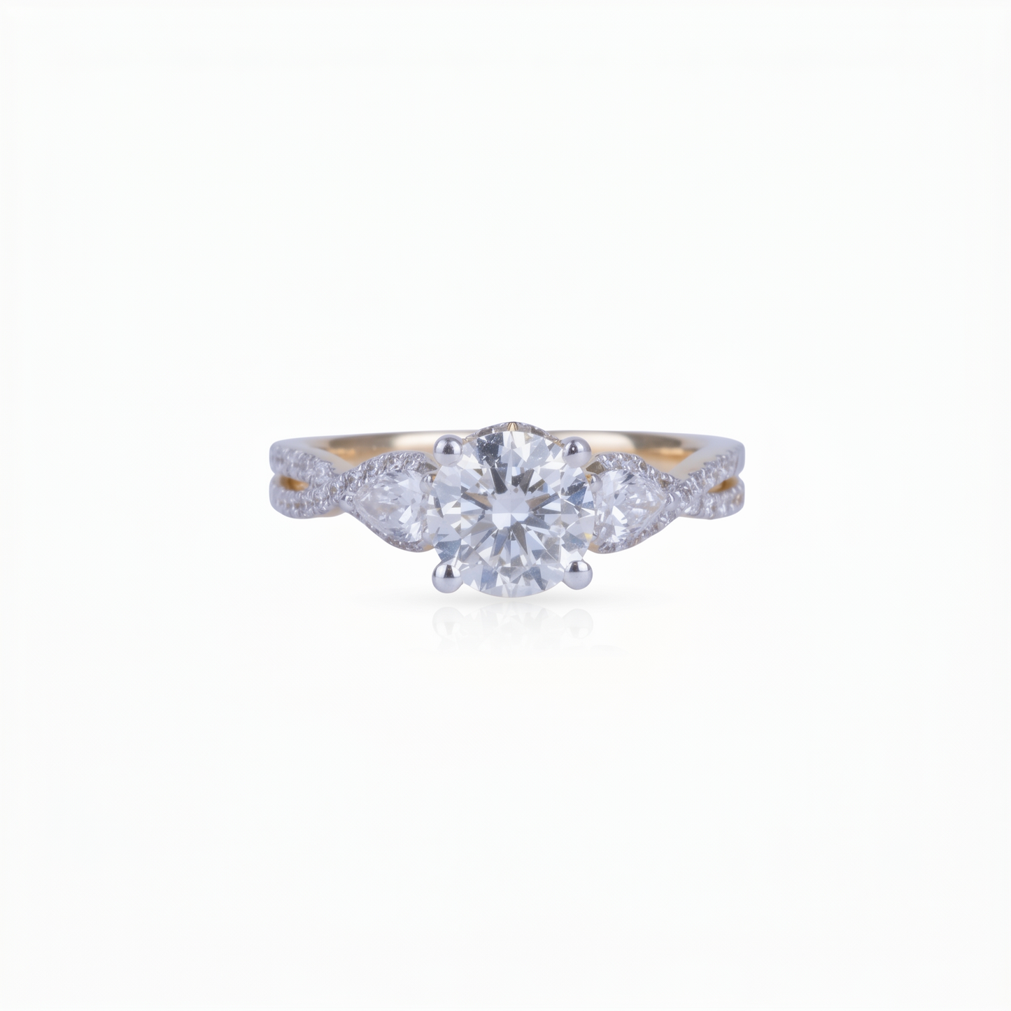 Gold Diamond Foliate Ladies Ring