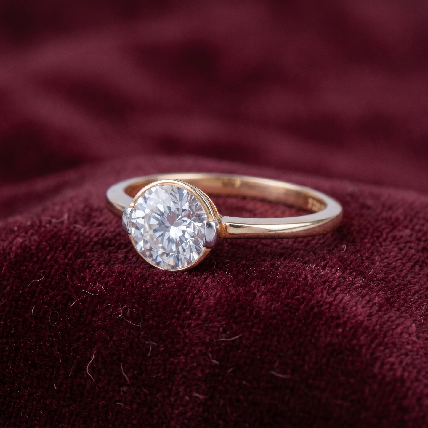 single Diamondgold ring