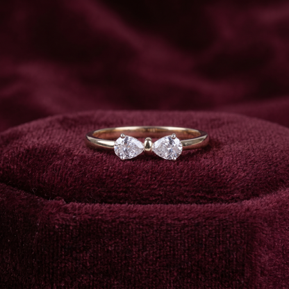 Gold Diamond Bow ring