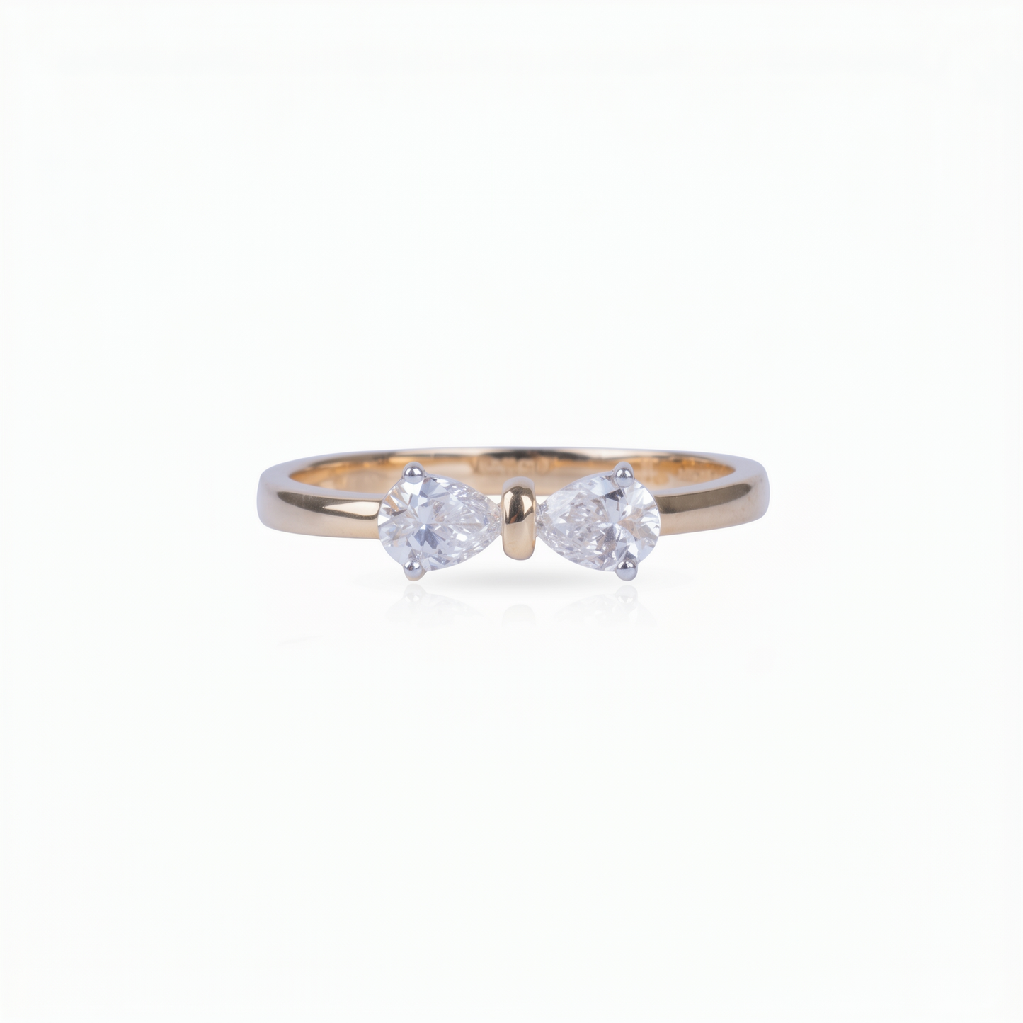 Gold Diamond Bow ring