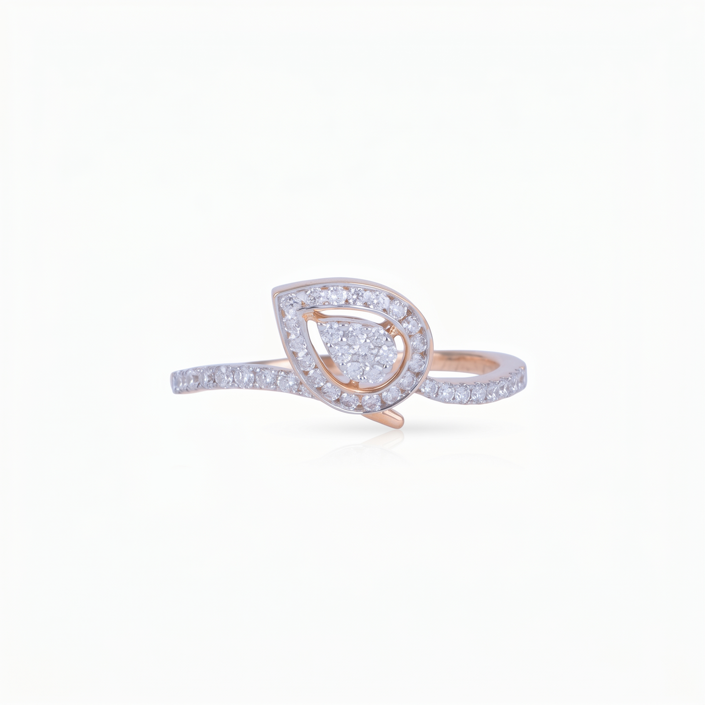 Gold Diamond Classic Spade Ladies Ring