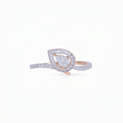 Gold Diamond Classic Spade Ladies Ring