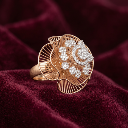 Gold and Diamond Cocktail Ring