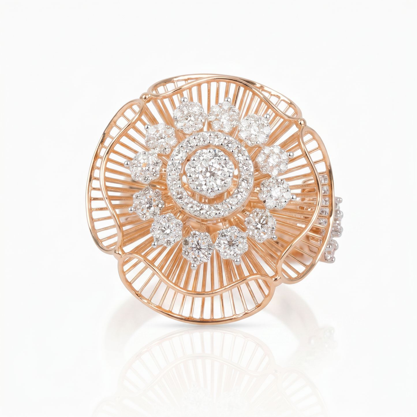 Gold and Diamond Cocktail Ring