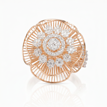 Gold and Diamond Cocktail Ring