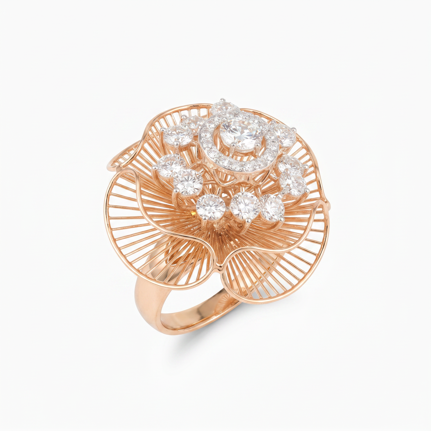 Gold and Diamond Cocktail Ring