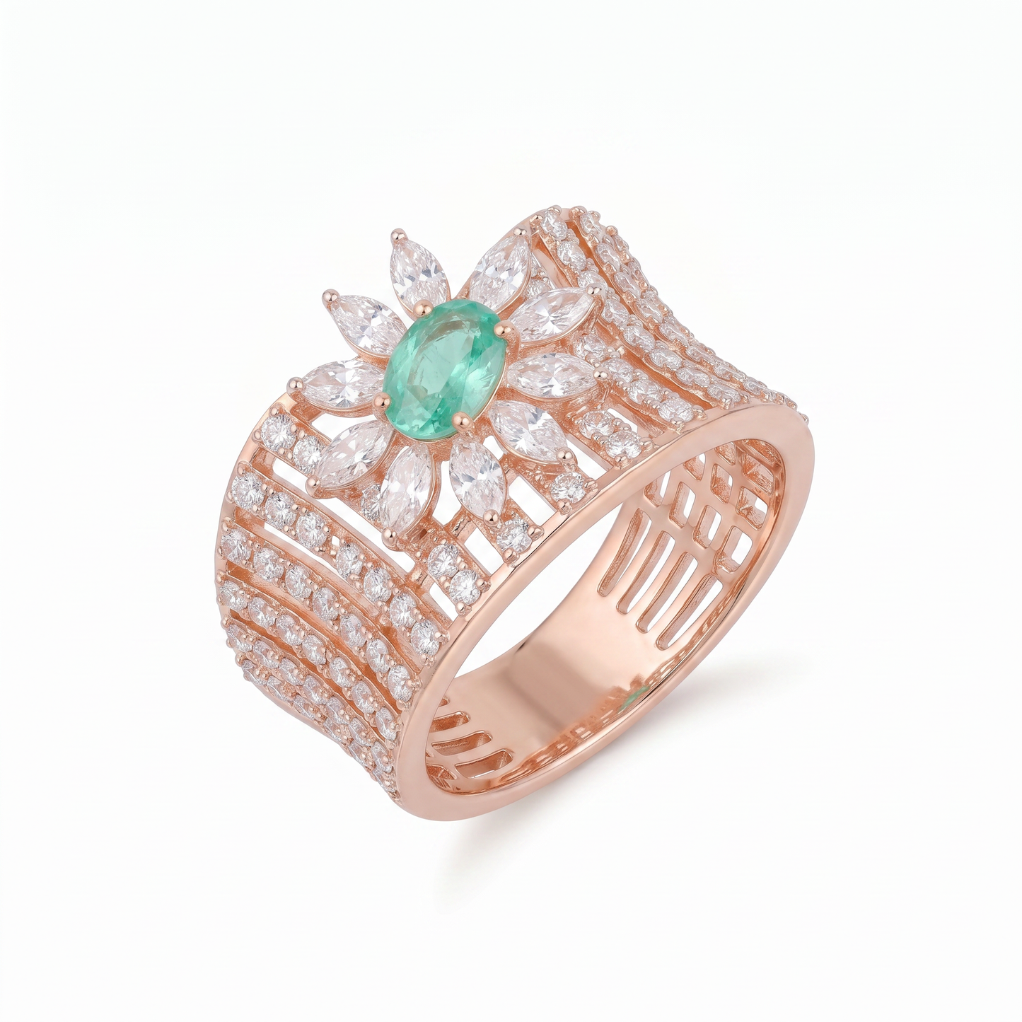 Gold Diamond Sunbrust Earrings