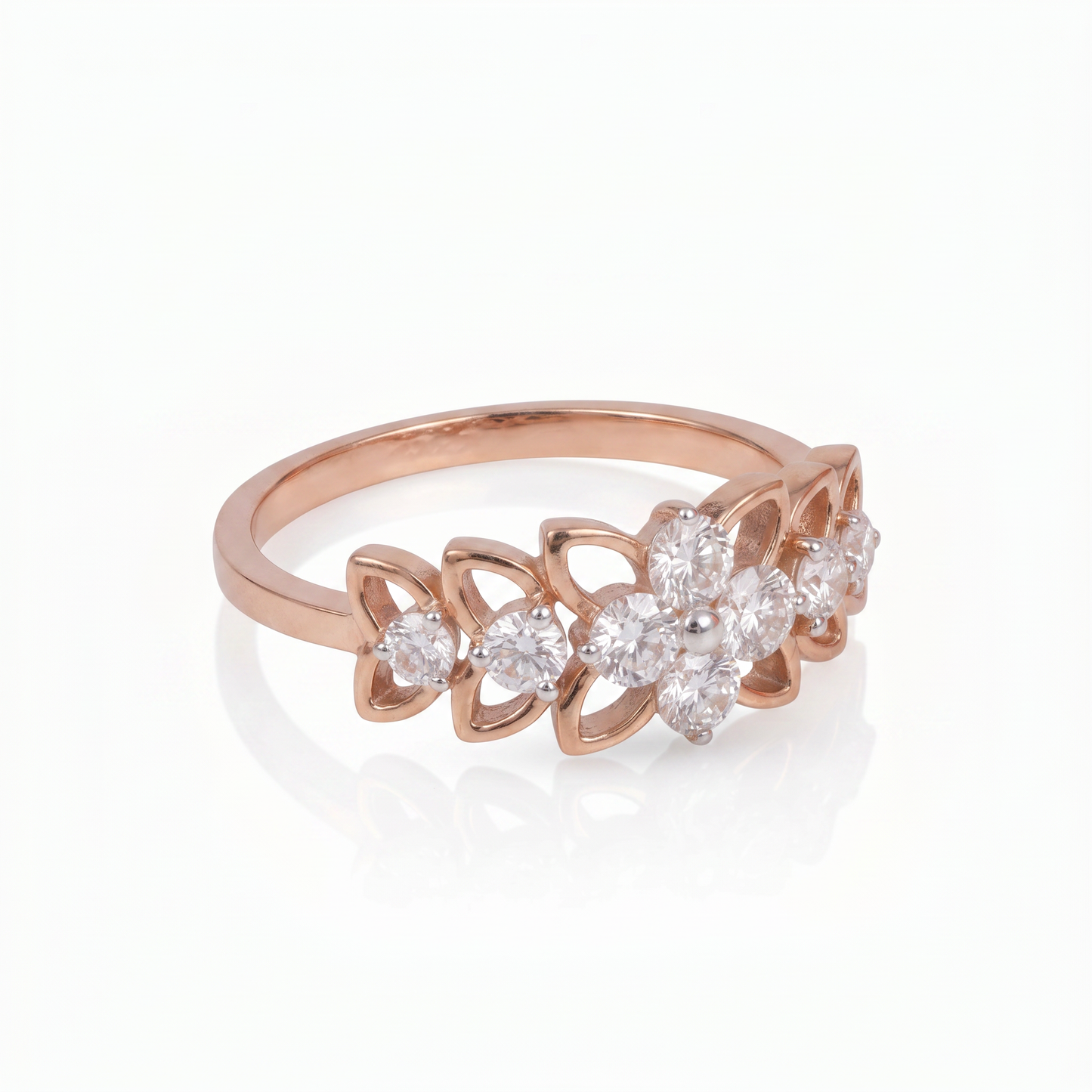 Gold Diamond Vintage Lace Ladies Ring