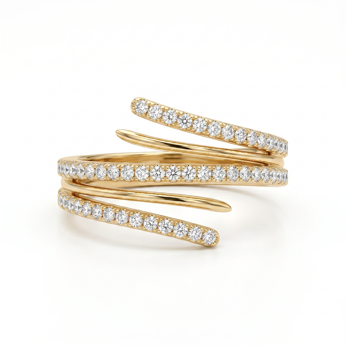 Wave Diamond Ring