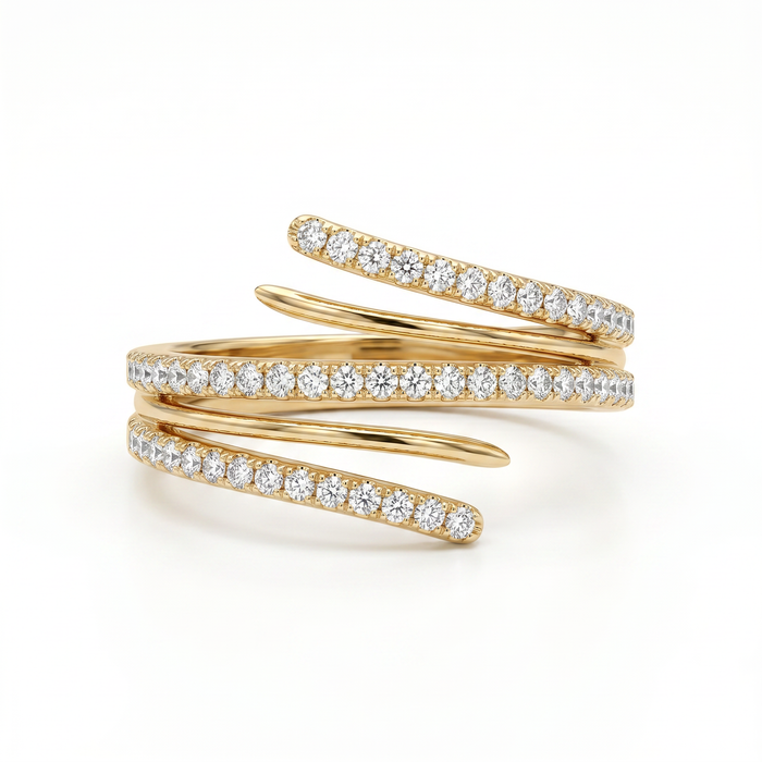 Wave Diamond Ring