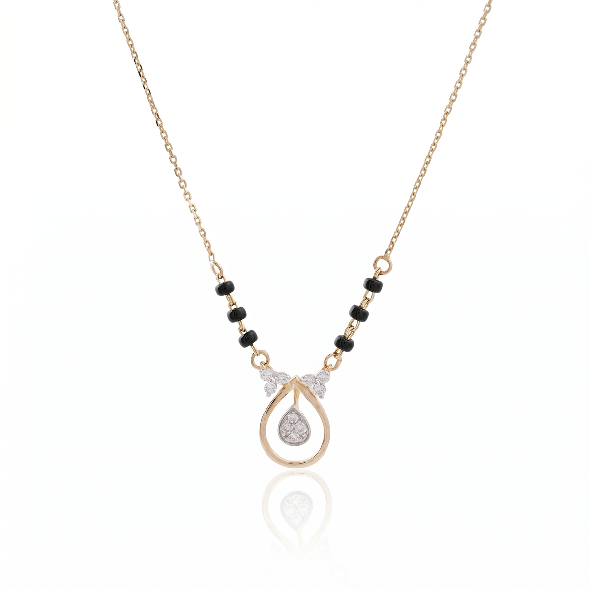 Gold Charmed Diamond Mangalsutra