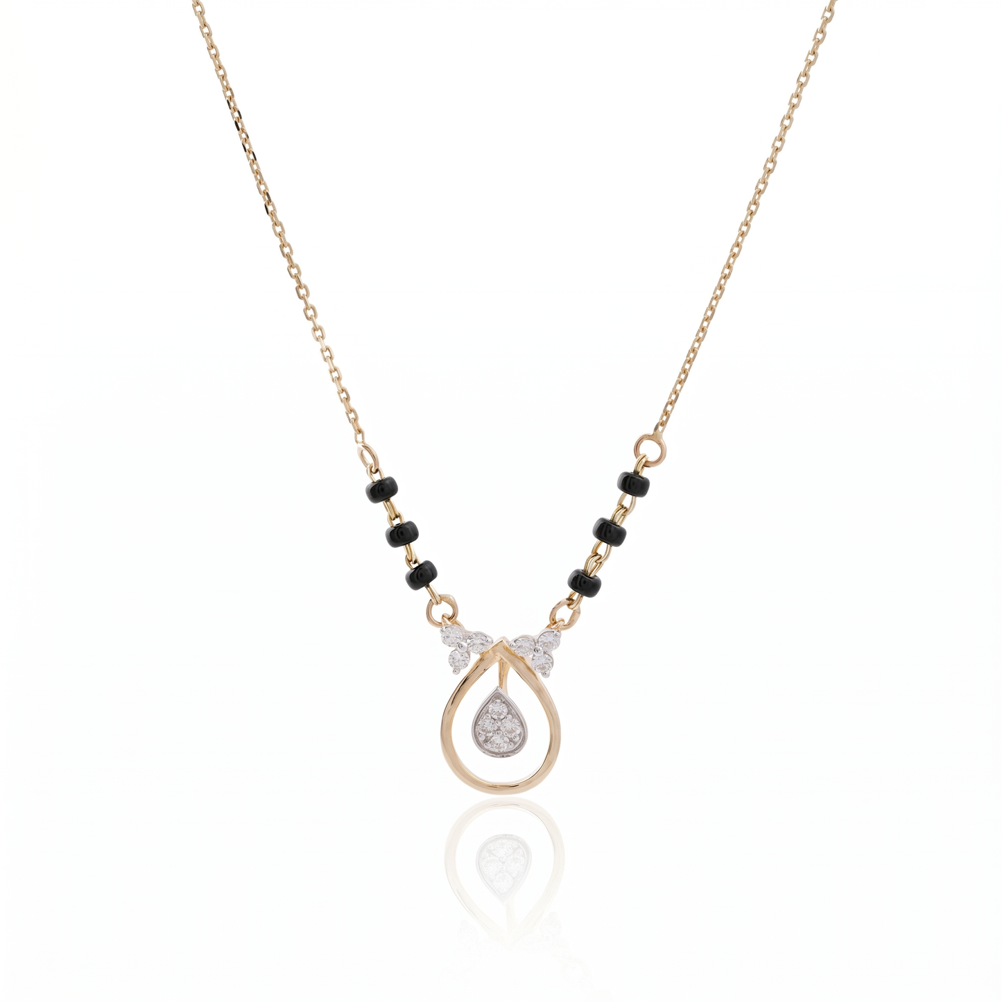 Gold Charmed Diamond Mangalsutra