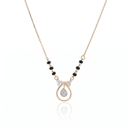 Gold Charmed Diamond Mangalsutra