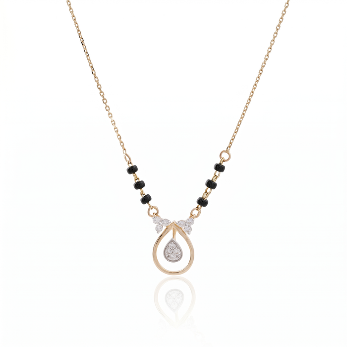 Gold Charmed Diamond Mangalsutra