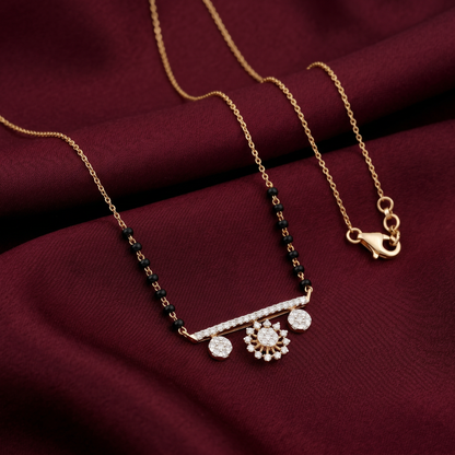 Gold and Diamond Sunshine Studded Mangalsutra
