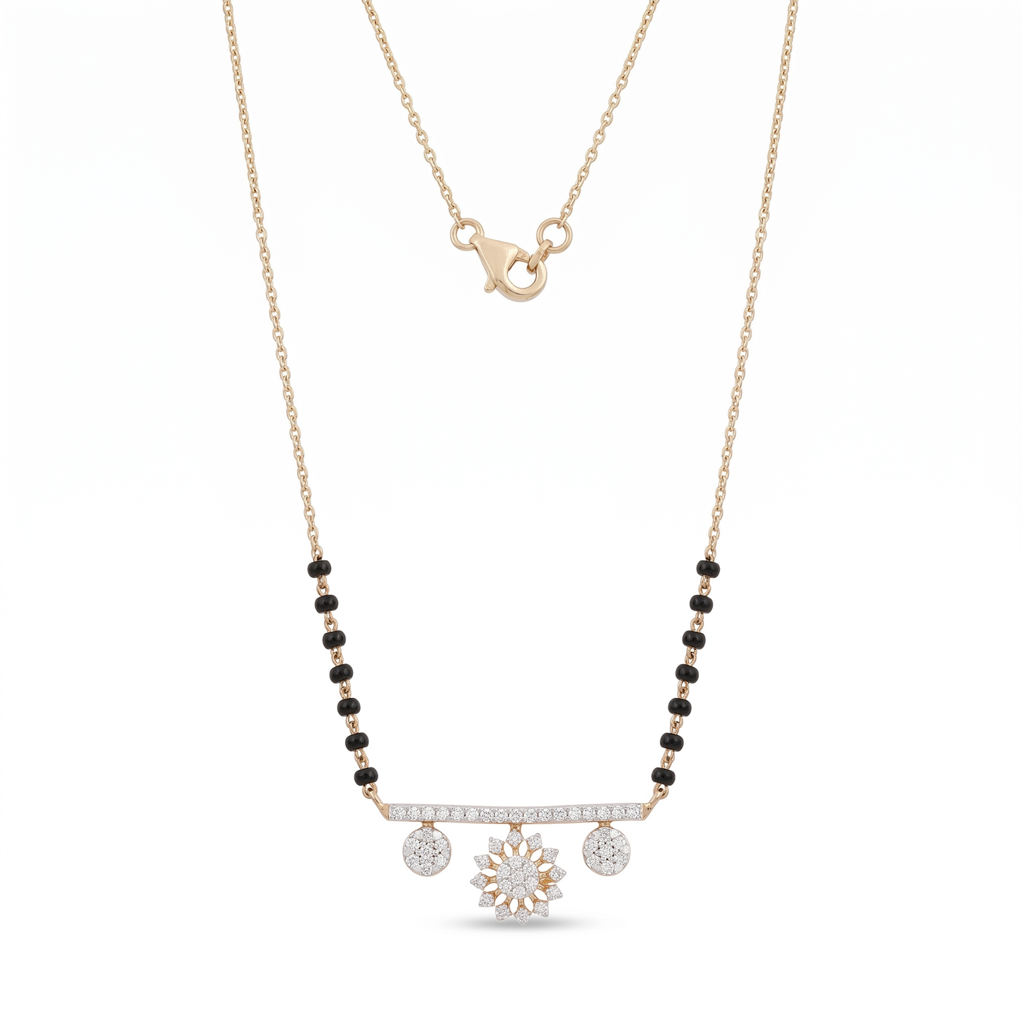 Gold and Diamond Sunshine Studded Mangalsutra