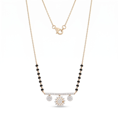 Gold and Diamond Sunshine Studded Mangalsutra