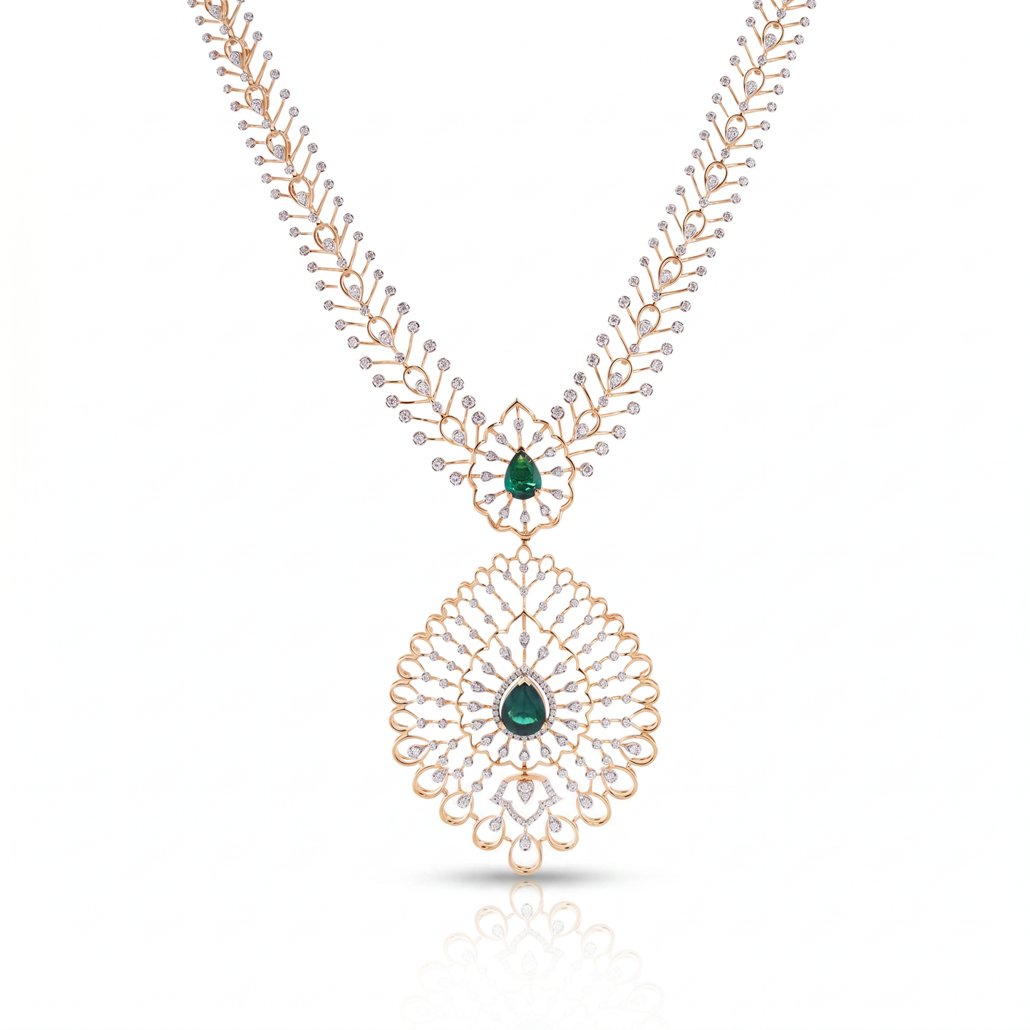 Gold and Diamond Elegance Studded Necklace