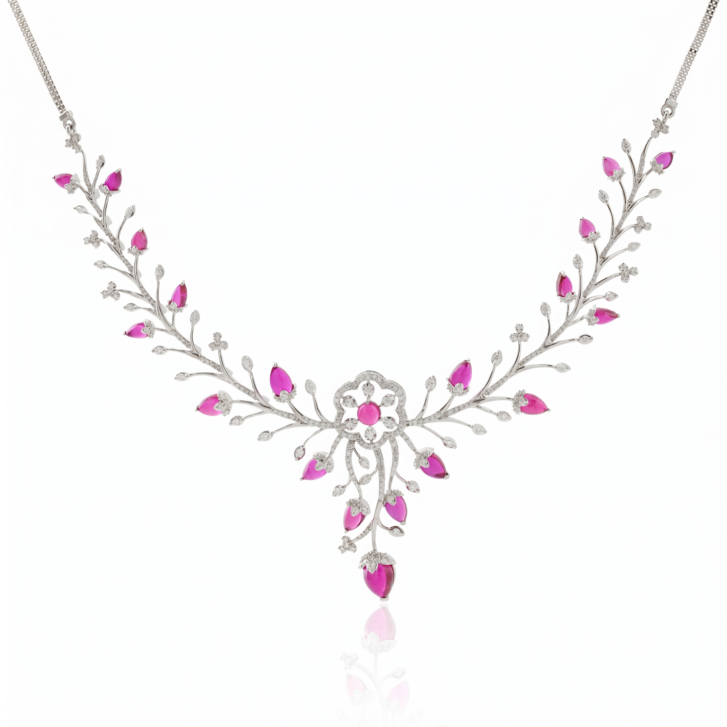 Blush Vine Diamond Necklace