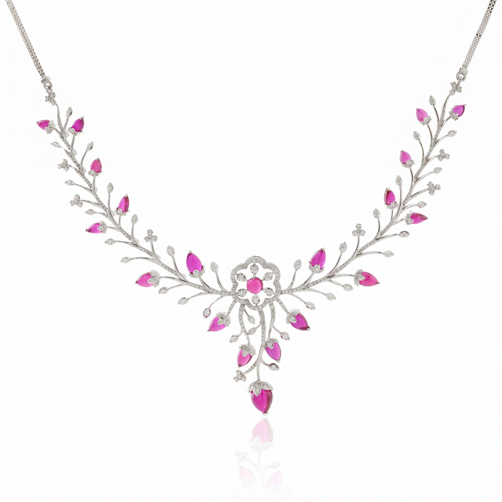 Blush Vine Diamond Necklace