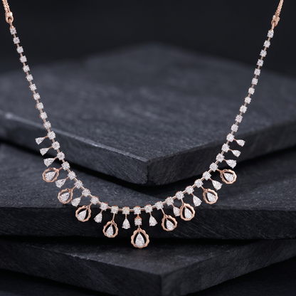 Petal Drop Diamond Necklace
