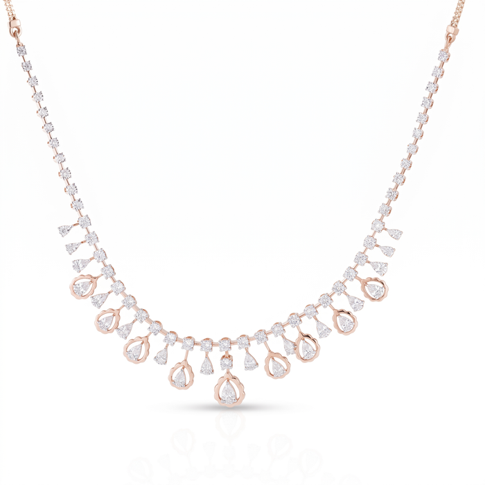 Petal Drop Diamond Necklace