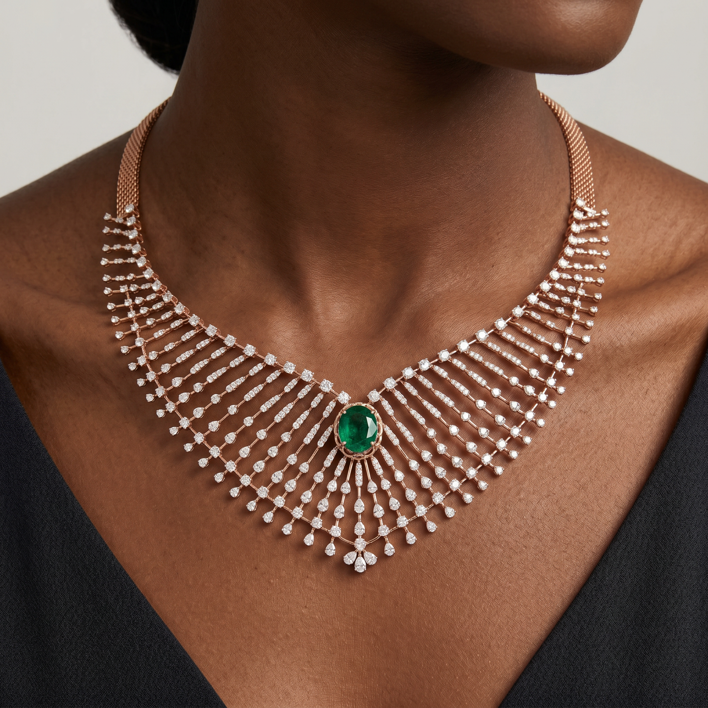 Emerald Cascade Necklace