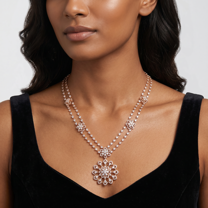 Floral Symphony Diamond Necklace