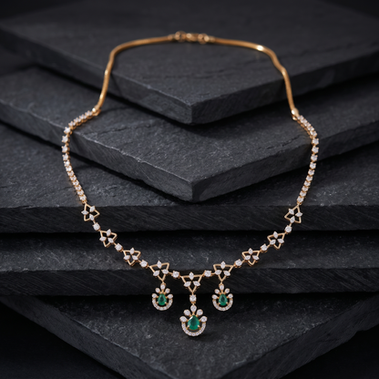 Gold Diamond Enchanted Garden Necklace