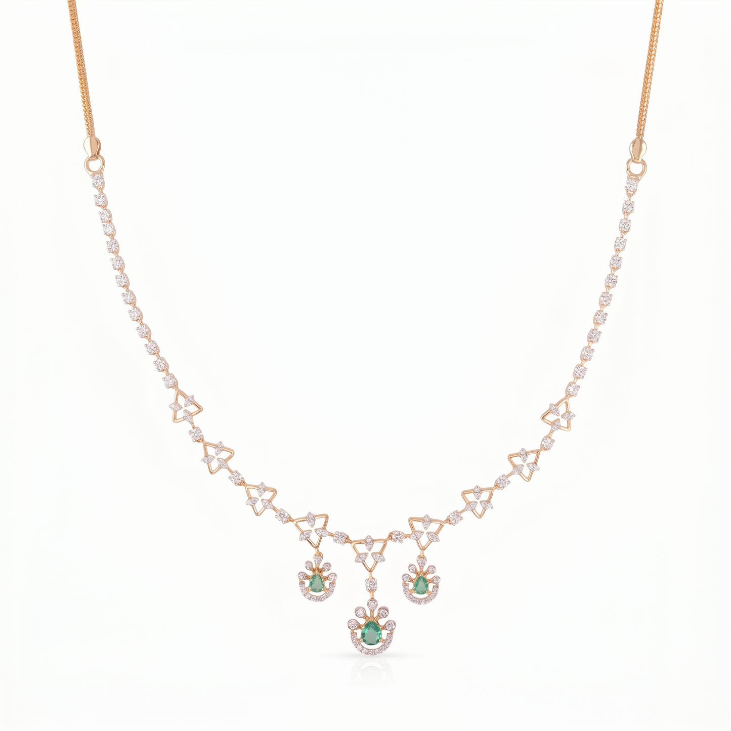 Gold Diamond Enchanted Garden Necklace