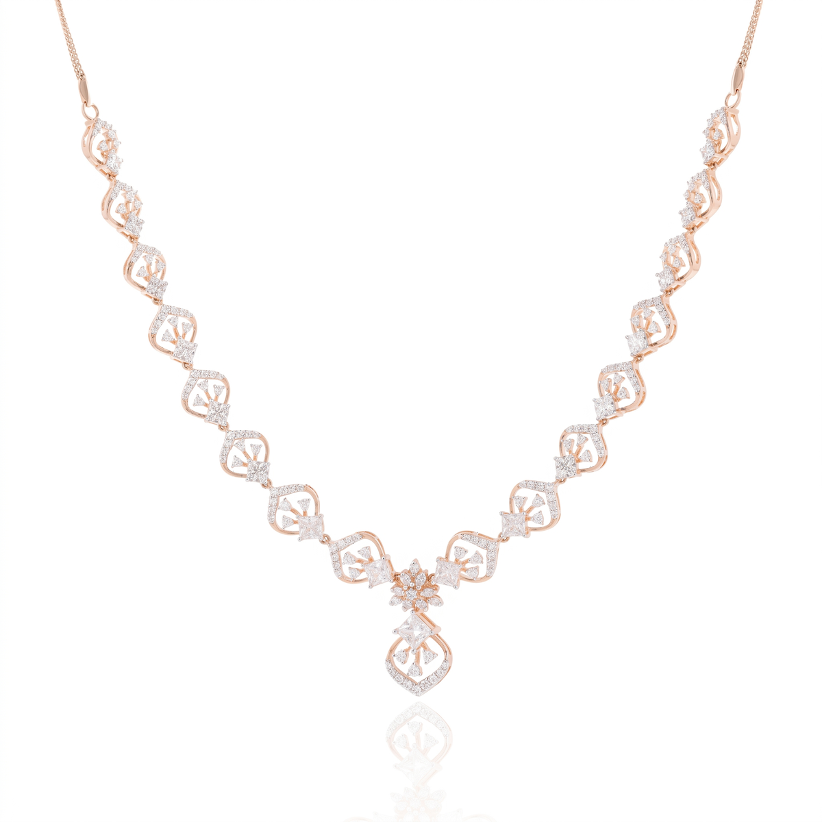 Ornate Link Diamond Necklace