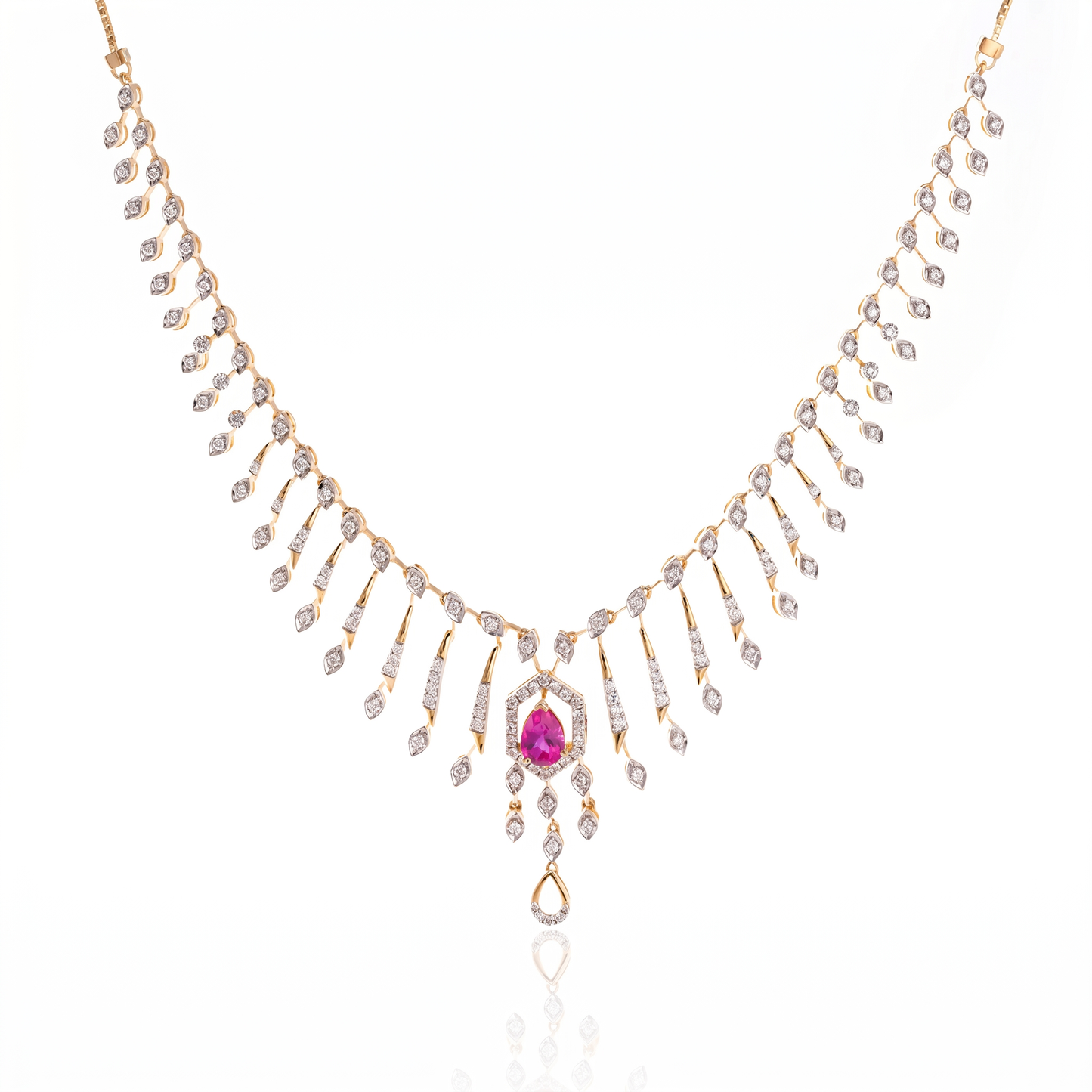 Blush Radiance Fringe Necklace
