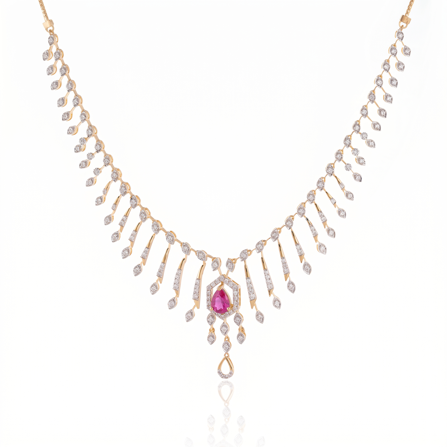 Blush Radiance Fringe Necklace