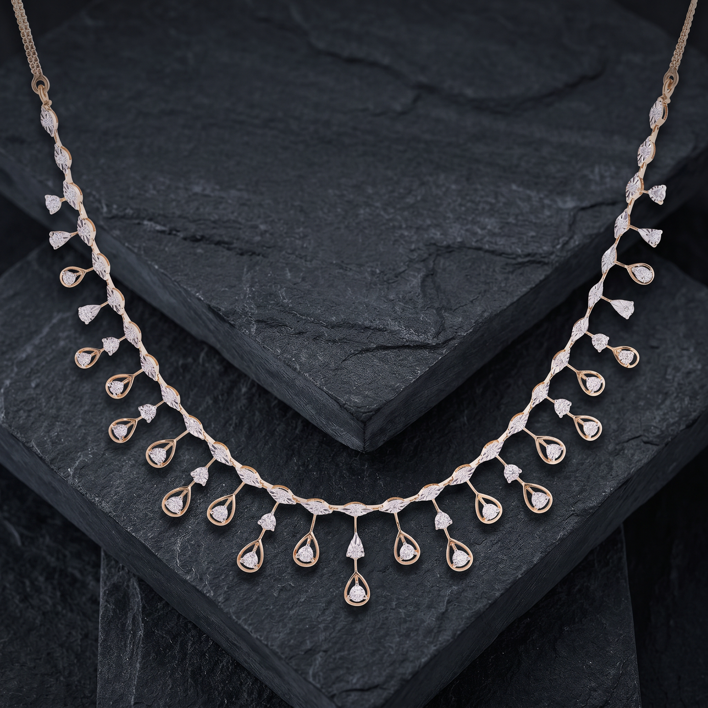 Dewdrop Cascade Diamond Necklace
