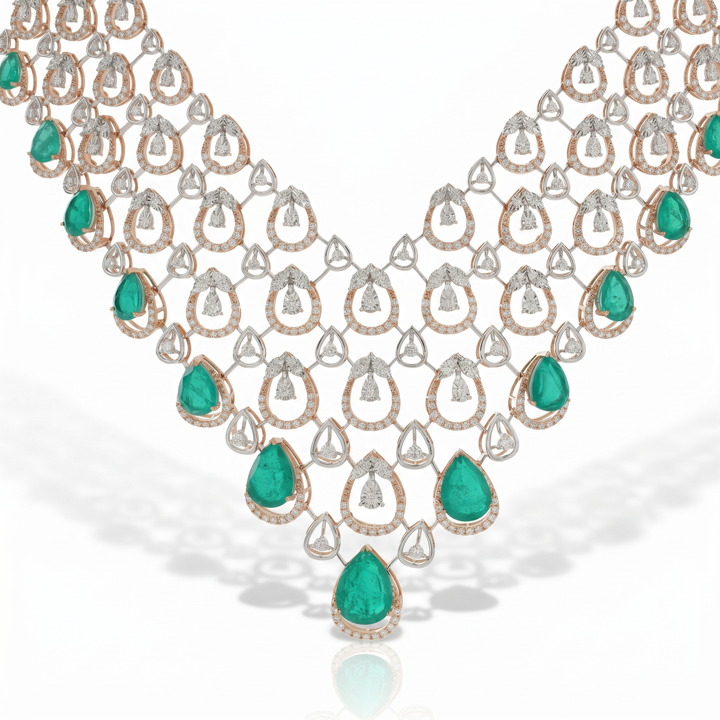 Gold and Diamond Imperial Grace Studded Necklace