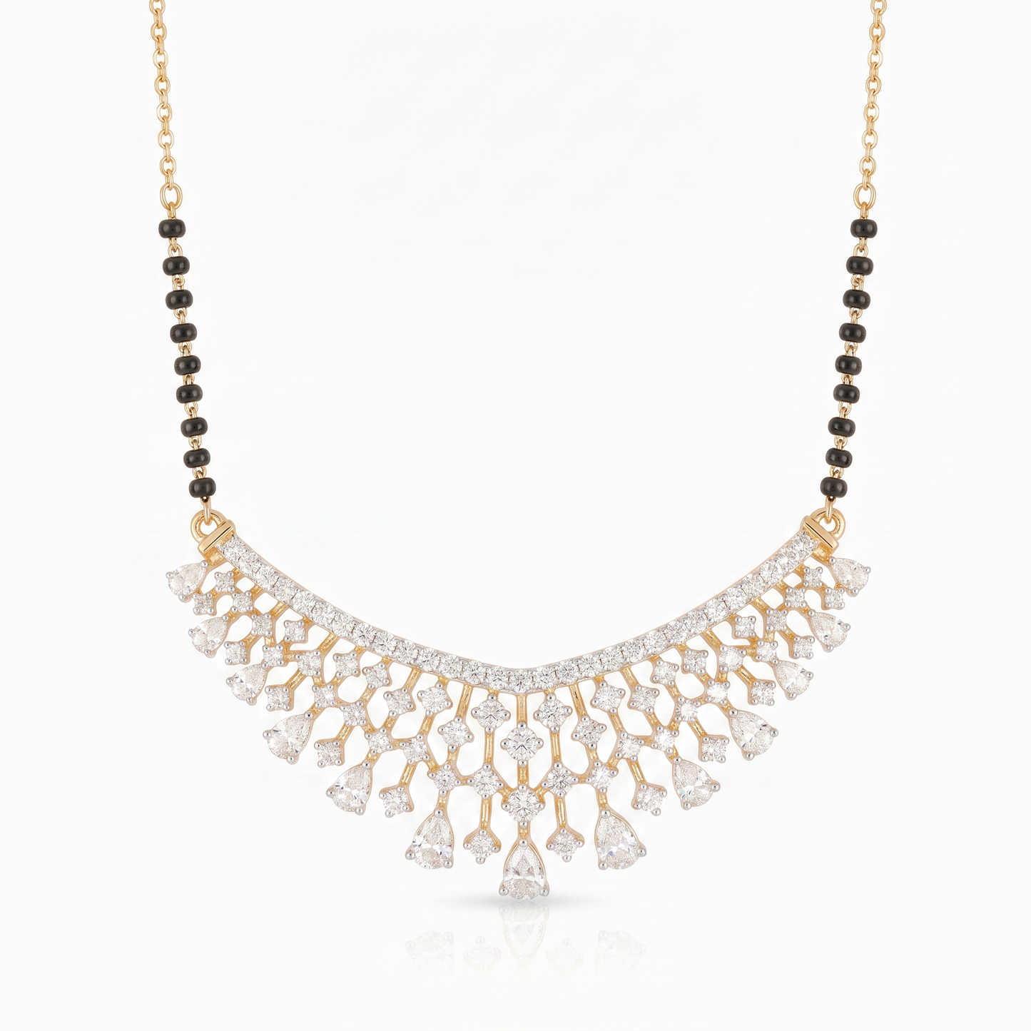 Gold and Diamond Shining Studded Necklace