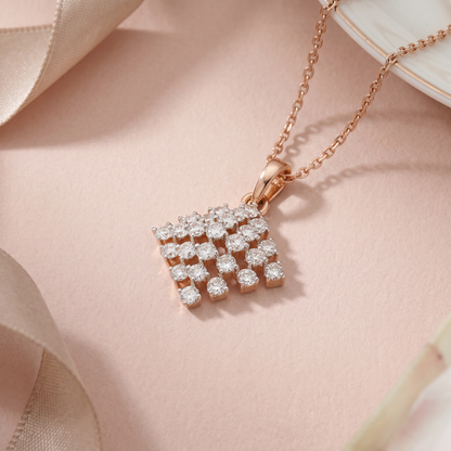 Radiant Cluster Diamond Pendant